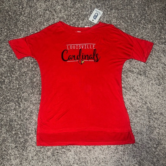 NWT Women’s Pressbox by Royce Apparel Louisville Cardinals Shirt. Size Large. - Picture 2 of 5